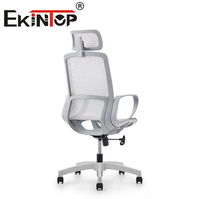 Sedia da ufficio bianca moderna con schienale alto, sedia da ufficio, sedia ergonomica, sedia con schienale in rete di lusso