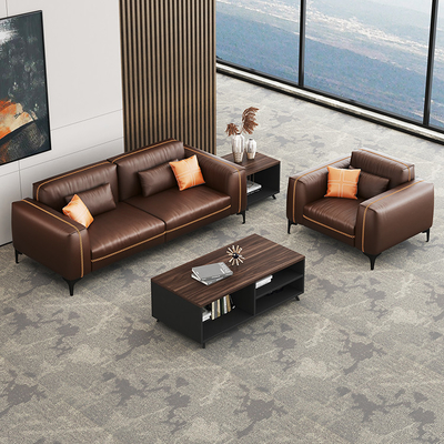 Materiale di cuoio sintetico di ricezione dell'ospedale modulare di Sofa Set For Office Use