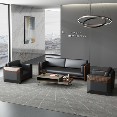 ODM dell'OEM di cuoio nero di ricezione di Sofa Modular For Company Business dell'ufficio
