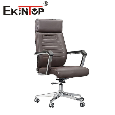 Sedia da scrivania ergonomica in pelle per ufficio Nessuna sedia moderna in pelle piegata