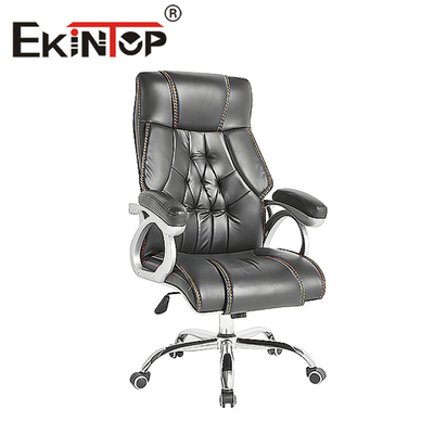 Sedia da ufficio direzionale ergonomica girevole in pelle con alzata a gas per mobili da ufficio
