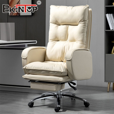 Sedia da ufficio in pelle ergonomica riclinante di alta qualità