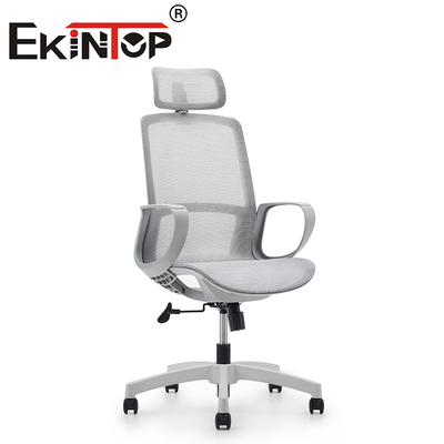 Sedia da ufficio bianca moderna con schienale alto, sedia da ufficio, sedia ergonomica, sedia con schienale in rete di lusso